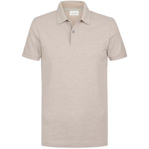 Profuomo slim fit heren polo, beige