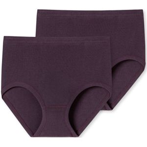 SCHIESSER Original Feinripp slip (2-pack), dames tailleslip aubergine