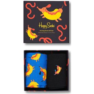 Happy Socks Hot Dog Socks Gift Set (2-pack), unisex sokken in cadeauverpakking - Unisex - Maat: 36-40