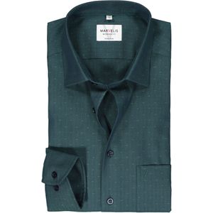 MARVELIS modern fit overhemd, mouwlengte 7, herringbone, groen 44