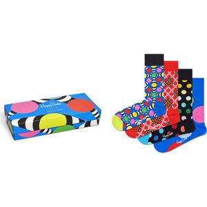 Happy Socks - Classic Dots - Sokken - Unisex - 4-pack - Cadeauverpakking