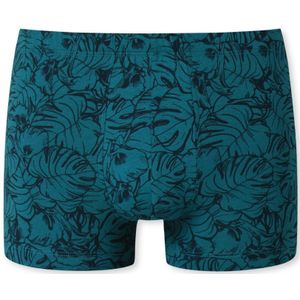 SCHIESSER 95/5 boxer (1-pack), heren short biologisch katoen gedessineerd denim blauw/donkerblauw