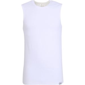 Gotzburg heren shirt mouwloos slim fit O-hals 95/5 (1-pack), heren ondershirt stretchkatoen, wit -  Maat: XL