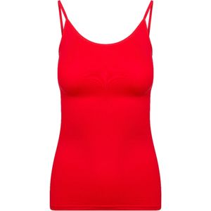 RJ Bodywear Pure Color dames spaghetti top (1-pack), rood -  Maat: XL