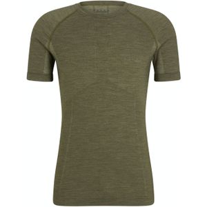 FALKE heren T-shirt Wool-Tech Light, thermoshirt, groen (herb) -  Maat: XL