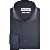 Ledub slim fit overhemd, popeline, donkerblauw