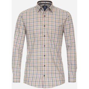 3 voor 99 | Redmond comfort fit overhemd, popeline, blauw geruit