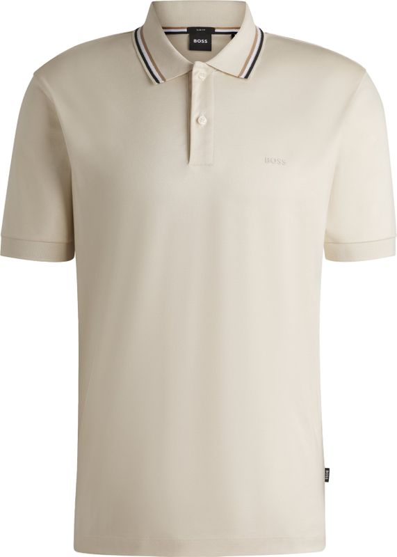 BOSS - Penrose - Poloshirt - Wit - Slim Fit, Jersey, Korte Mouwen