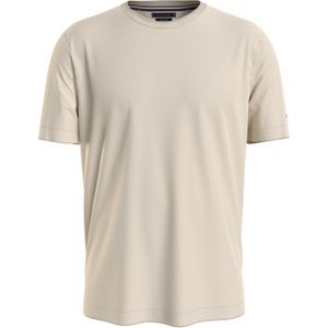 Tommy Hilfiger Dc Mercerized Tee, heren T-shirt korte mouw O-hals, beige -  Maat: 3XL