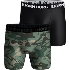 Bjorn Borg Performance boxers, microfiber heren boxers lange pijpen (2-pack), multicolor -  Maat: XL
