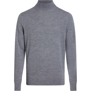 Calvin Klein heren coltrui wol, Merino Mock Neck Sweater, grijs -  Maat: L