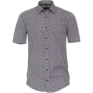CASA MODA Sport casual fit overhemd, popeline, blauw dessin