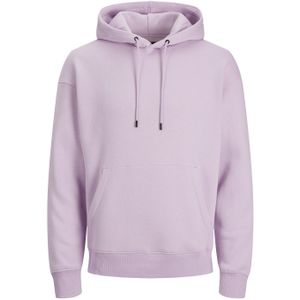 JACK & JONES Star basic sweat hood regular fit, heren hoodie katoenmengsel met capuchon, lila