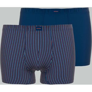 Ceceba heren boxer extra lang (2-pack), middenblauw gestreept