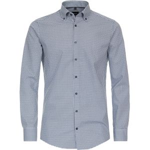VENTI modern fit overhemd, popeline, blauw dessin