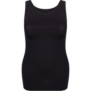 RJ Bodywear Pure Color dames top (1-pack), hemdje met brede banden, zwart -  Maat: 4XL