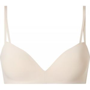 Calvin Klein dames Seductive Comfort wirefree push-up bra, T-shirt BH, beige -  Maat: 75DD