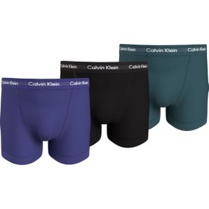 Calvin Klein heren boxers normale lengte (3-pack), blauw, zwart en petrol -  Maat: M