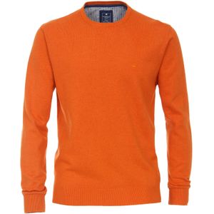 Redmond heren trui katoen, O-hals, oranje (middeldik) -  Maat: XL