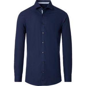 VENTI body fit overhemd, twill, blauw