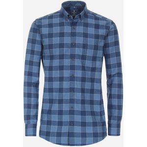 3 voor 99 | Redmond comfort fit overhemd, popeline, blauw geruit 37/38