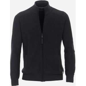 CASA MODA comfort fit vest, blauw melange -  Maat: 10XL