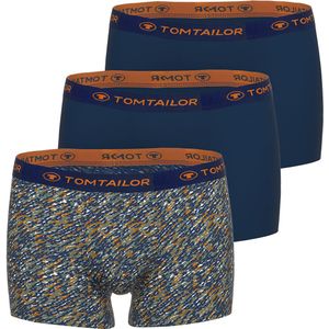 TOM TAILOR heren boxer kort (3-pack), donkerblauw dessin