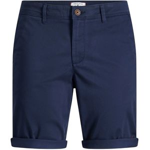 JACK & JONES Bowie Shorts Solid regular fit, heren chino korte broek, blauw