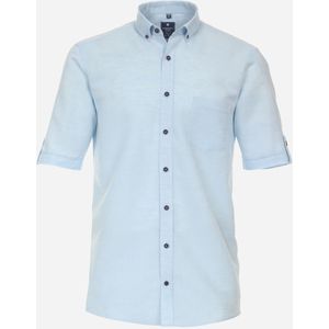 3 voor 99 | Redmond comfort fit overhemd, korte mouw, popeline, blauw 41/42