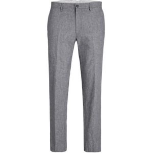 JACK & JONES Riviera Linen Trouser Fit slim fit, heren pantalon, lichtgrijs melange