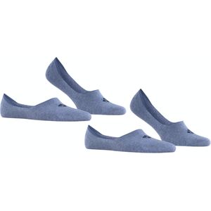 Burlington Everyday 2-Pack heren invisible sokken, blauw (light denim)