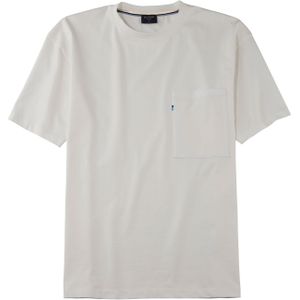 OLYMP Casual modern fit T-shirt, gebroken wit -  Maat: M