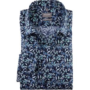 OLYMP Luxor comfort fit overhemd, popeline, lichtgroen dessin