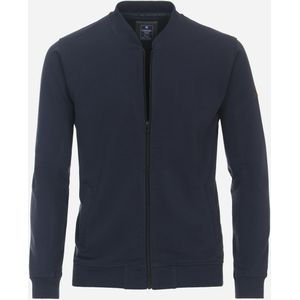 Redmond heren sweatvest katoenmengsel, opstaande kraag, blauw (middeldik)