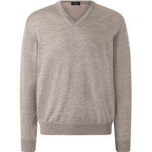 MAERZ Classic Fit heren trui met V-hals wol, beige