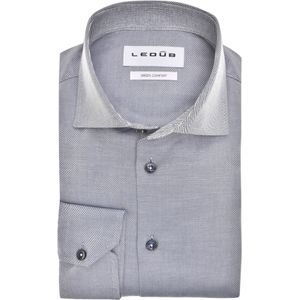Ledub modern fit overhemd, mouwlengte 72 cm, twill, donkerblauw