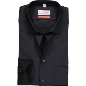 MARVELIS modern fit overhemd, zwart 46