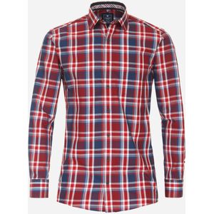 3 voor 99 | Redmond modern fit overhemd, popeline, rood geruit