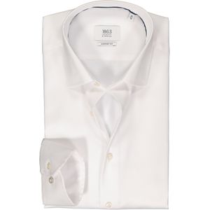ETERNA - Comfort Fit - Overhemd - Wit - Twill, Strijkvrij