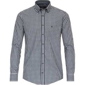 CASA MODA - Sport Casual Fit - Overhemd - Blauw Geruit - Strijkvriendelijk