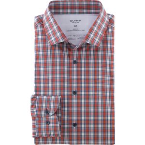 OLYMP 24/7 Level 5 body fit overhemd, Dynamic Flex, rood geruit