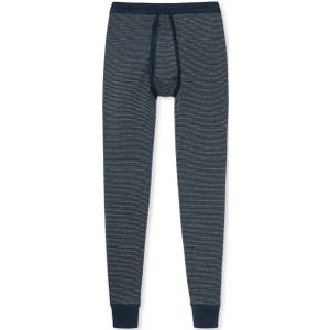 SCHIESSER Original Feinripp lange onderbroek (1-pack), heren onderbroek lang met opening donkerblauw dwarsstrepen -  Maat: XXL