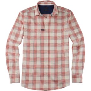 OLYMP Casual regular fit overhemd, flanel, rood geruit