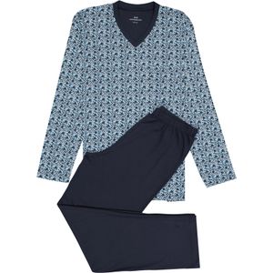 Gotzburg heren pyjama, blauw dessin