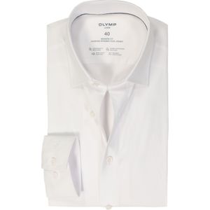 OLYMP Luxor 24/Seven modern fit overhemd, wit tricot