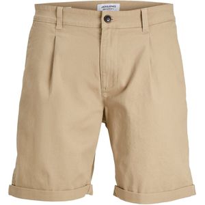 JACK & JONES Rico Dave Shorts regular fit, heren chino korte broek, beige -  Maat: S
