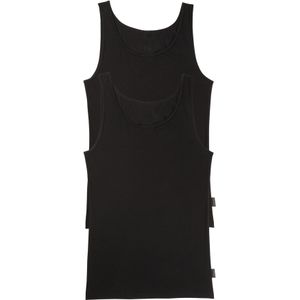 Sloggi Men 24/7 Vest, heren singlets (2-pack), zwart -  Maat: L