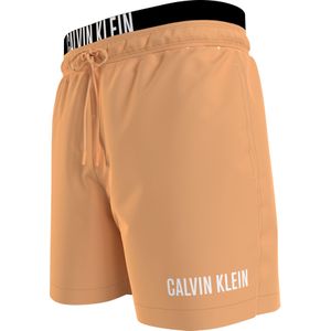 Calvin Klein Medium Drawstring double waistband swimshort, heren zwembroek, licht oranje -  Maat: XXL