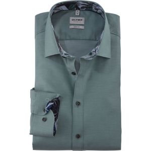 OLYMP Level 5 body fit overhemd, structuur, groen