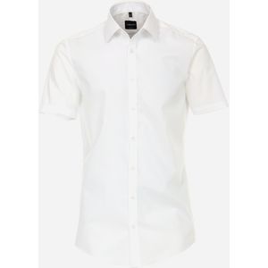 VENTI body fit overhemd, korte mouw, popeline, wit 39
